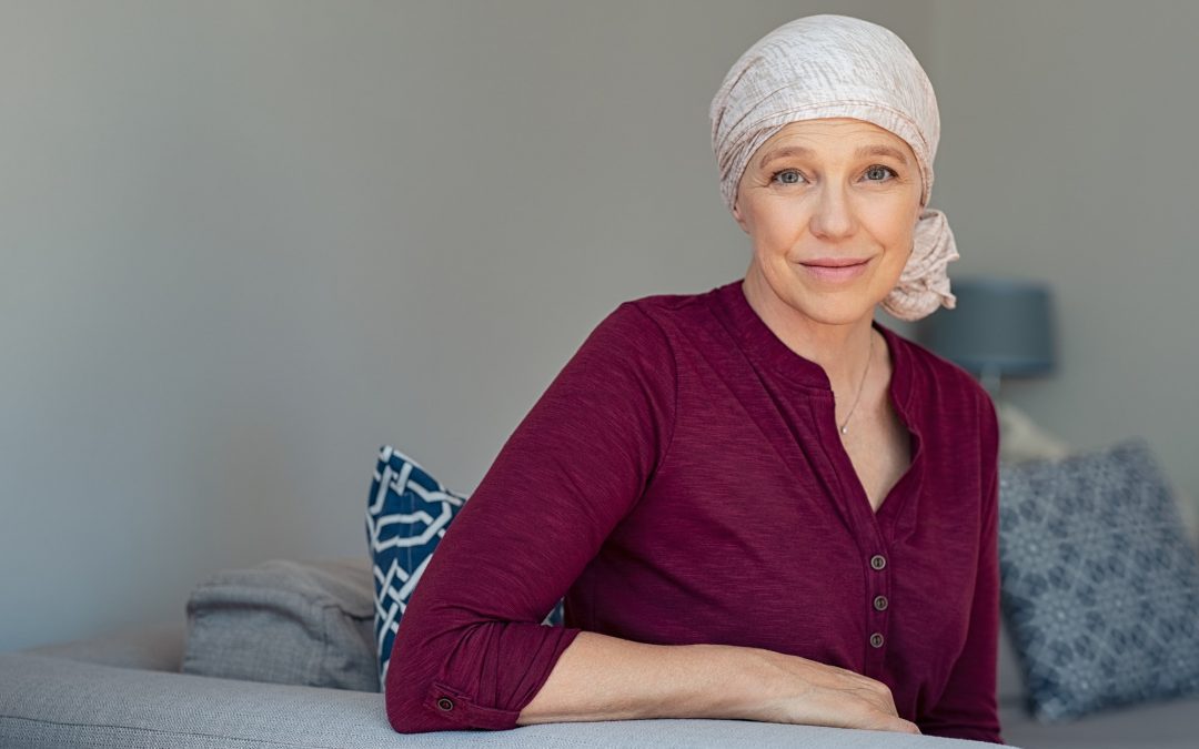 Mature woman suffering from cancer