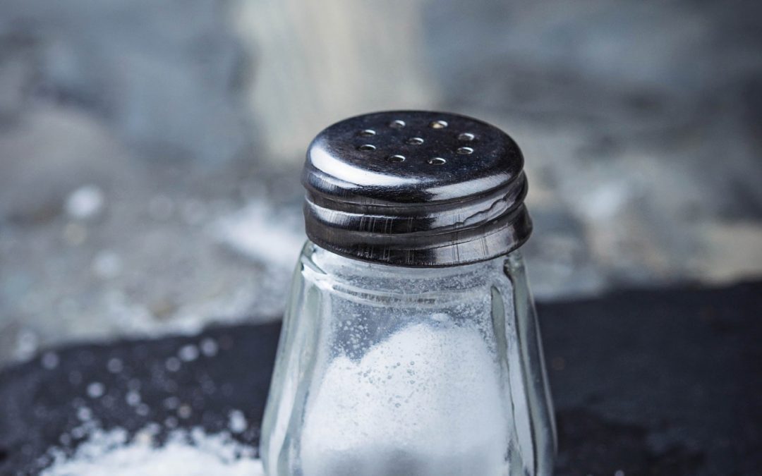 White salt in shaker